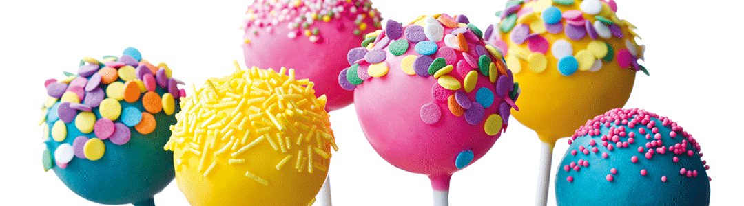 colourful cake pops
