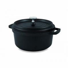 Large Round Casserole 24cm - Black