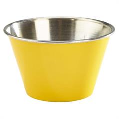 Coloured Stainless Steel Ramekin, 6oz, Yellow