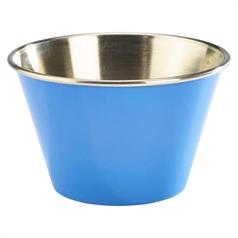 Coloured Stainless Steel Ramekin, 6oz, Blue