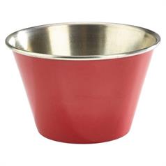 Coloured Stainless Steel Ramekin, 6oz, Red