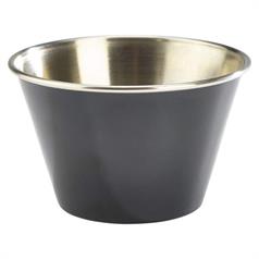 Coloured Stainless Steel Ramekin, 6oz, Black