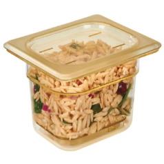 Cambro Amber 1/2 lid Slotted